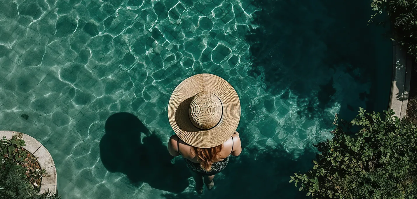 Swimming pool from above